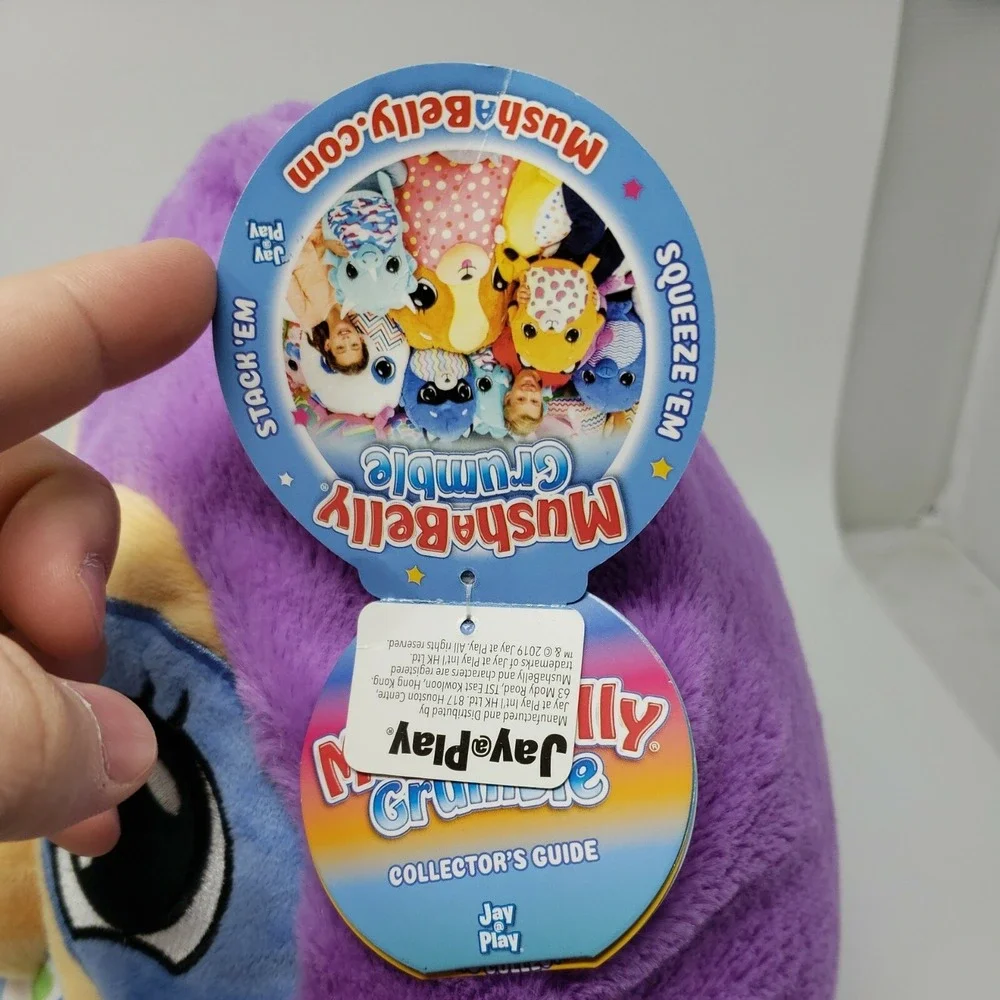 Mushabelly Grumble Purple Sloth with‎ Huggable squeaky noise New With Tags Read